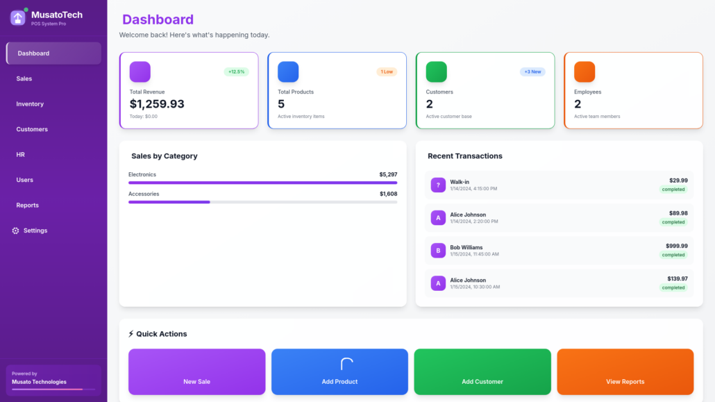 MusatoTech POS System
