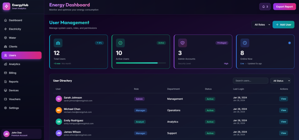 EnergyHub – Integrated Energy Optimisation App