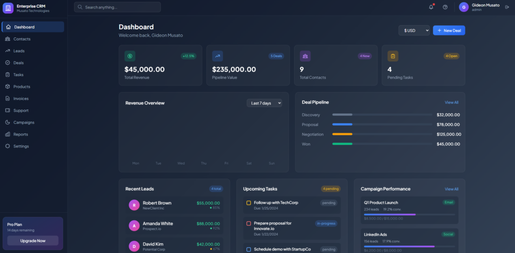 Enterprise CRM Platform