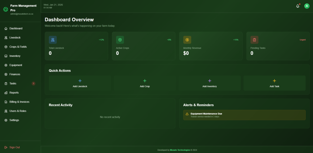 Farming & Agribusiness Management System