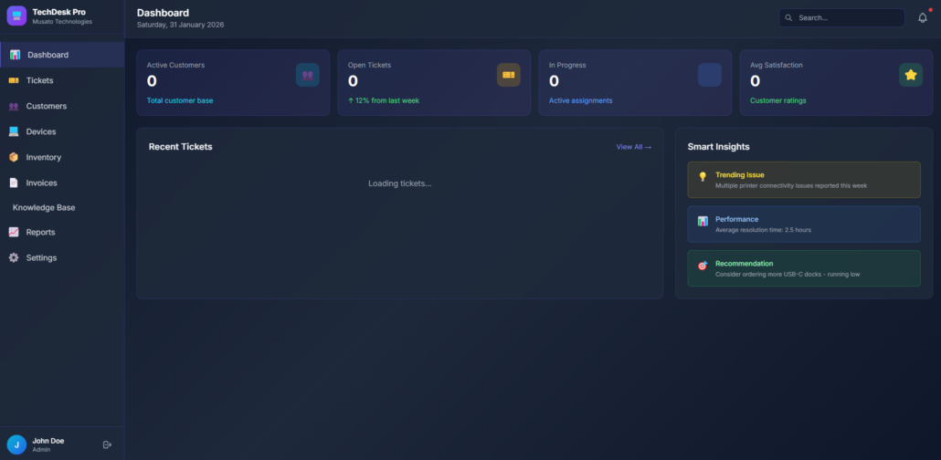 TechDesk – IT Service Management System