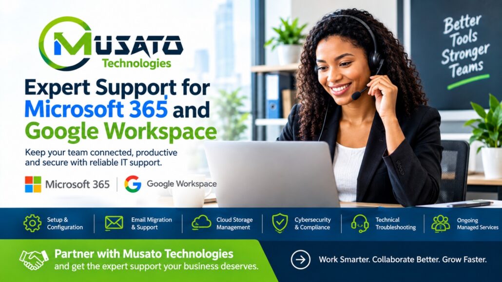 Expert Microsoft and Google Workspace Support by Musato Technologies