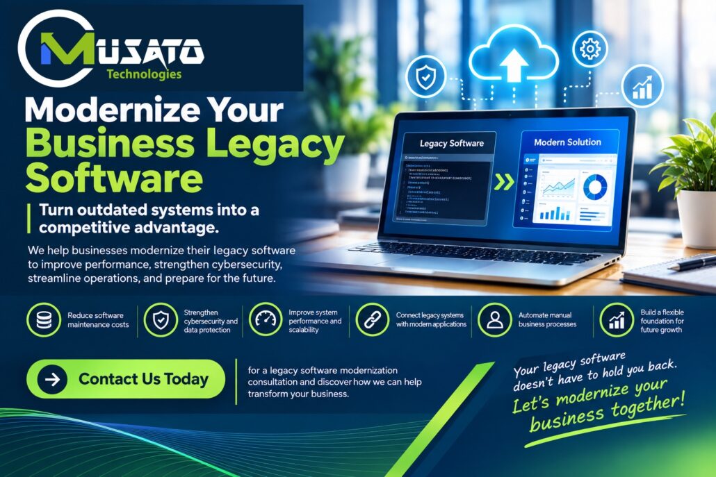 Modernizing Business Legacy Software by Musato Technologies the leading software development company