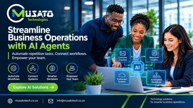 Business Operations with AI Agents with Musato Technologies teh leading ICT company