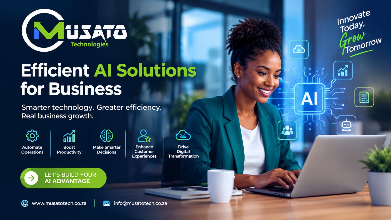 Efficient AI Solutions for Business by Musato Technologies the leading ICT company